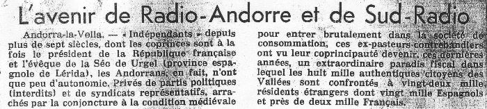 L'avenir de Radio-Andorre et de Sud-Radio