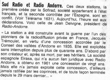 Sud Radio et radio Andorre