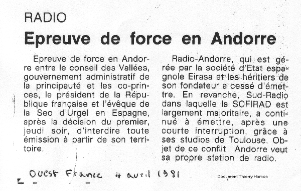 Epreuve de force en Andorre