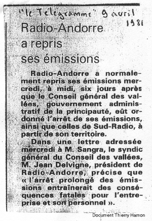 Radio Andorre a repris ses emissions