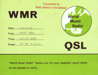WMR QSL card