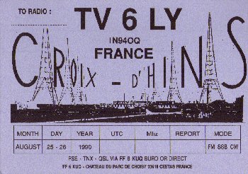 Carte QSL de TV6LY